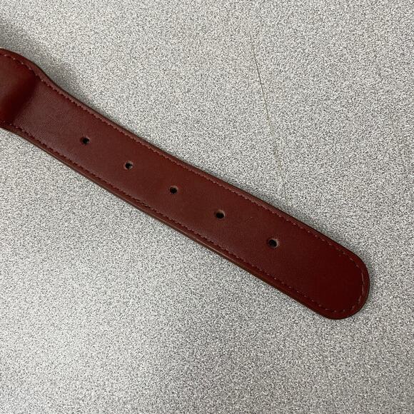 Tucker Blair Needlepoint Belt Mens 34 Brown Leather Flag USA America Star Stripe - Picture 6 of 8